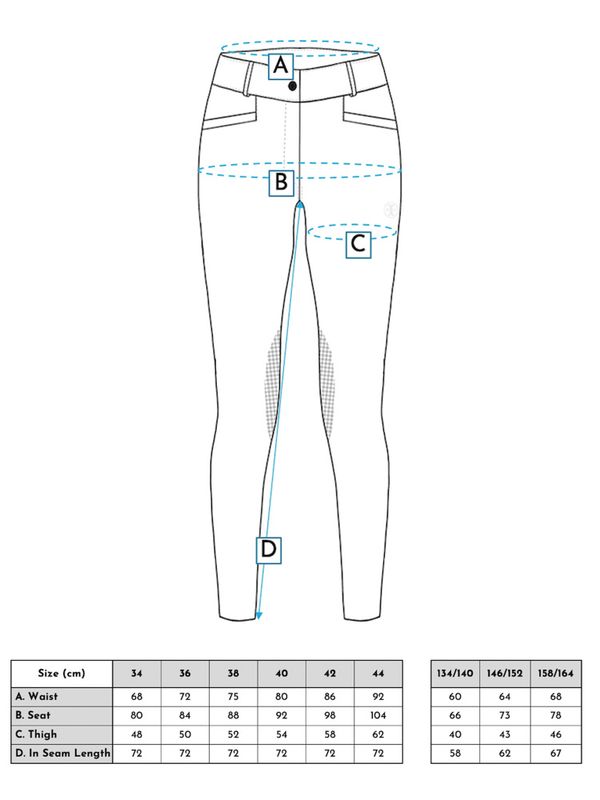 Hedvig ridebukser Kne-grip