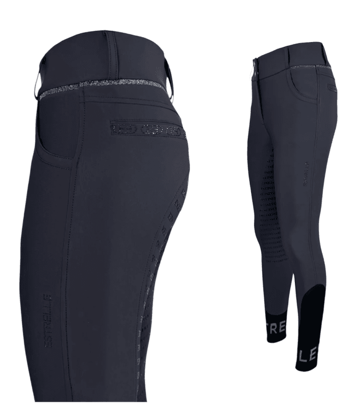 Estrelle Design Crystal Chain Ridebukse F-Grip Navy