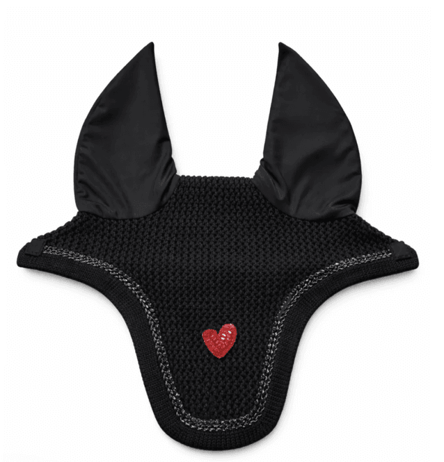 Hovedbilde Estrelle Design Crystal Heart Ørehette Sort